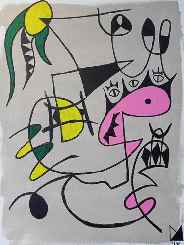 Print of Abstract Expressionism Cartoon Paintings by Drunken Miro