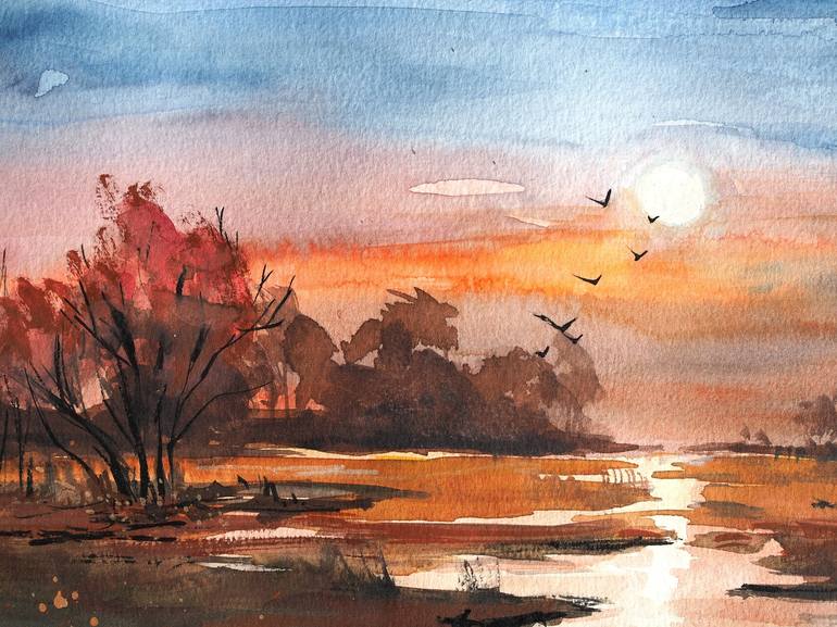 Original Realism Landscape Painting by Sylwia Lipina