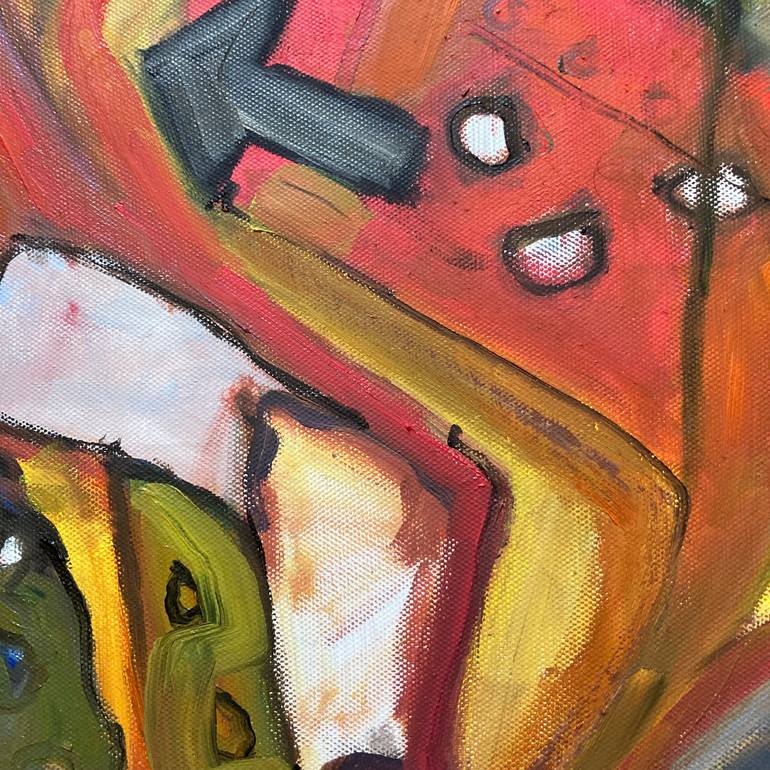 Original Painterly Abstraction Transportation Painting by Rosemary Lawrey