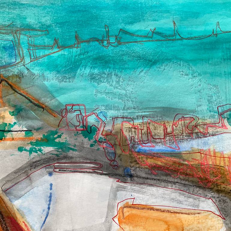 Original Abstract Expressionism Abstract Painting by Rosemary Lawrey