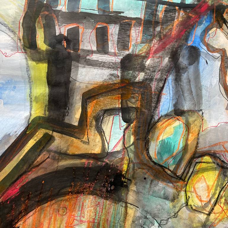 Original Abstract Expressionism Abstract Painting by Rosemary Lawrey