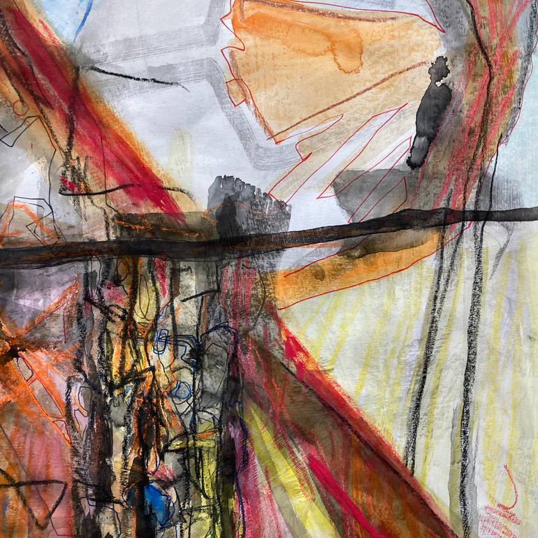 Original Abstract Expressionism Abstract Painting by Rosemary Lawrey