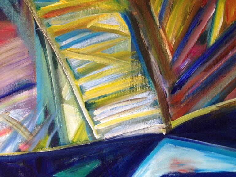 Original Abstract Architecture Painting by Rosemary Lawrey