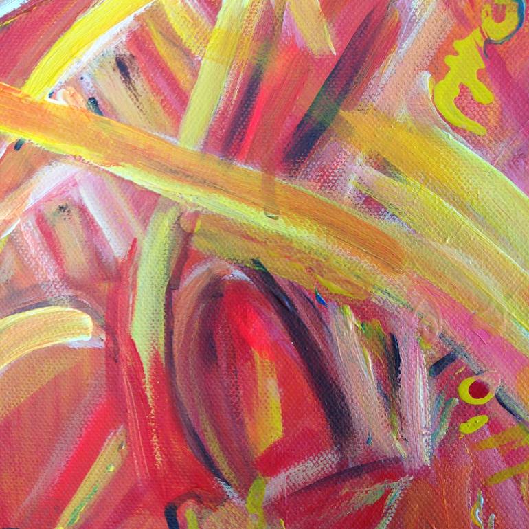 Original Abstract Expressionism Mortality Painting by Rosemary Lawrey