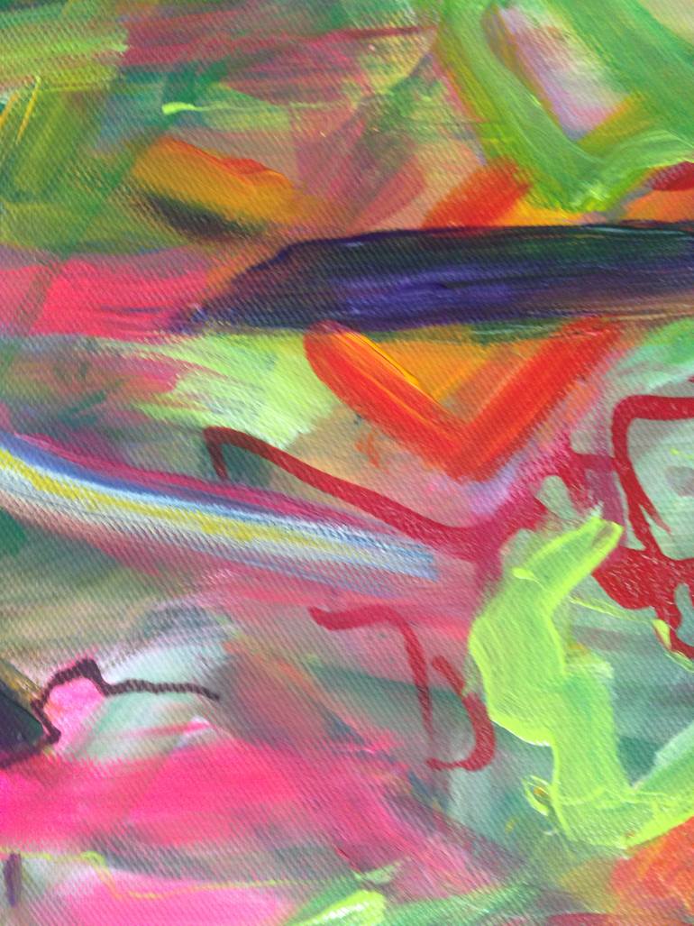 Original Abstract Botanic Painting by Rosemary Lawrey