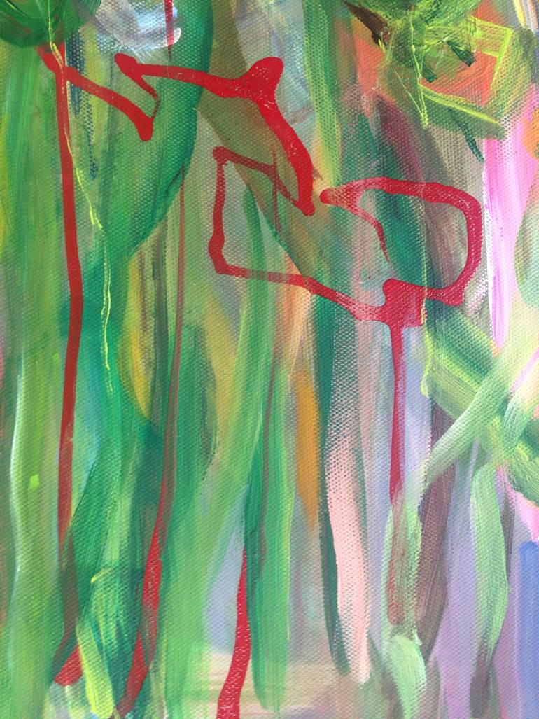 Original Abstract Botanic Painting by Rosemary Lawrey