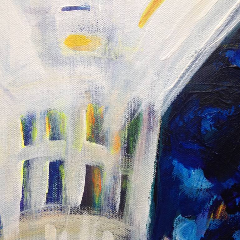 Original Abstract Architecture Painting by Rosemary Lawrey