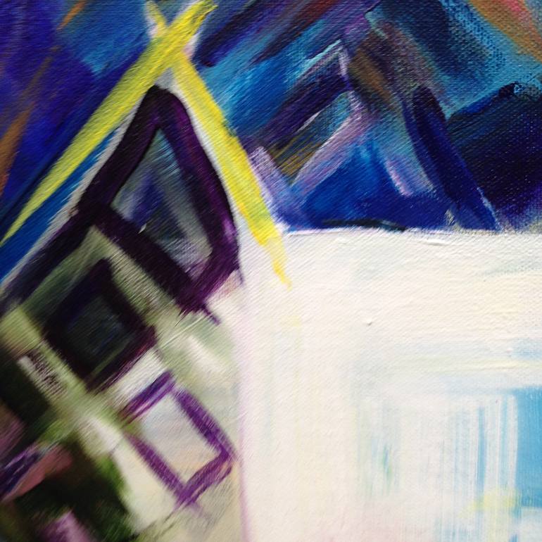 Original Abstract Architecture Painting by Rosemary Lawrey