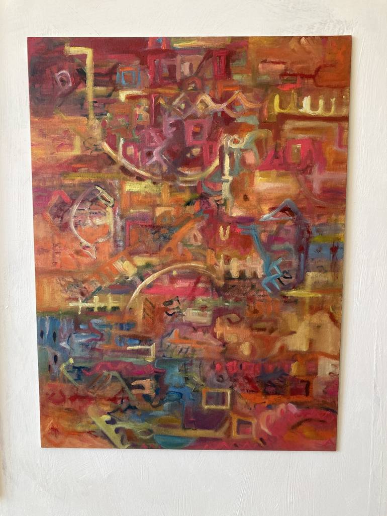 Original Abstract Expressionism Abstract Painting by Rosemary Lawrey