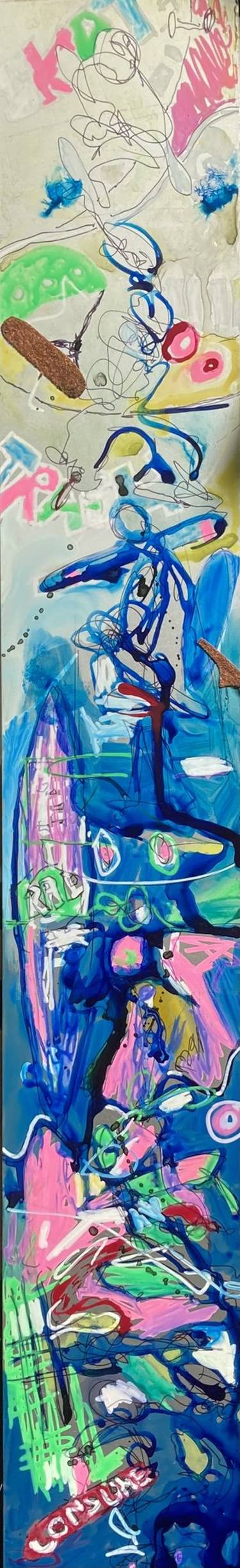 Original Abstract Expressionism Sports Drawings by Rosemary Lawrey
