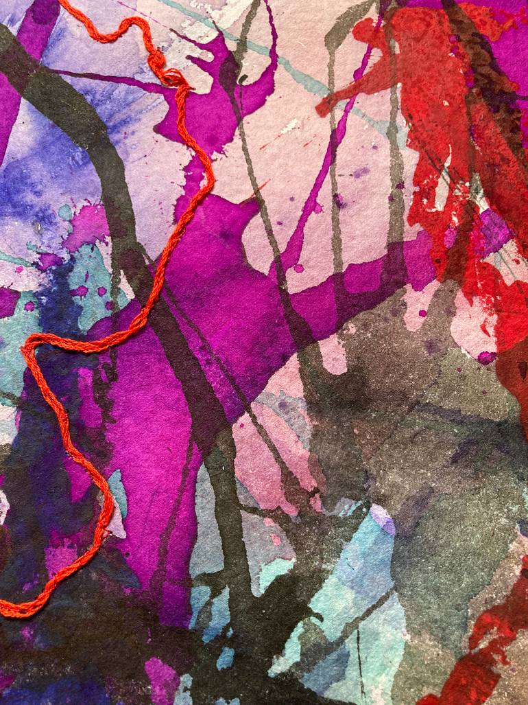 Original Abstract Expressionism Abstract Painting by Rosemary Lawrey