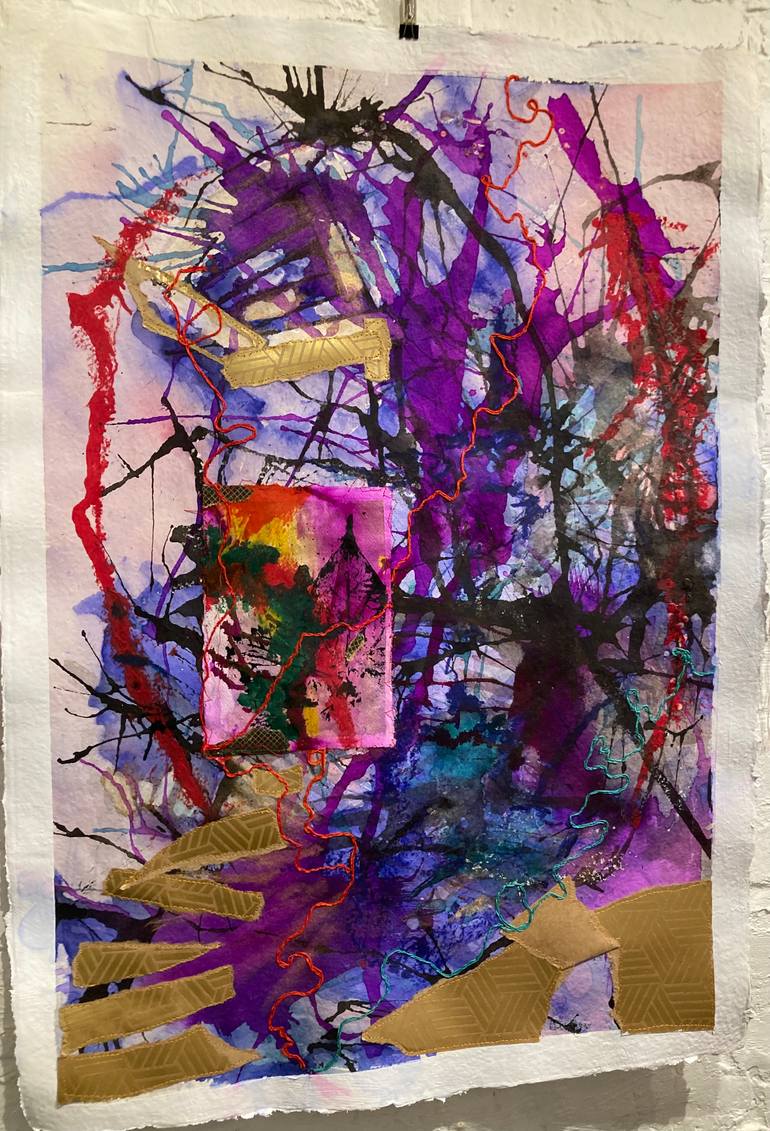 Original Abstract Expressionism Abstract Painting by Rosemary Lawrey