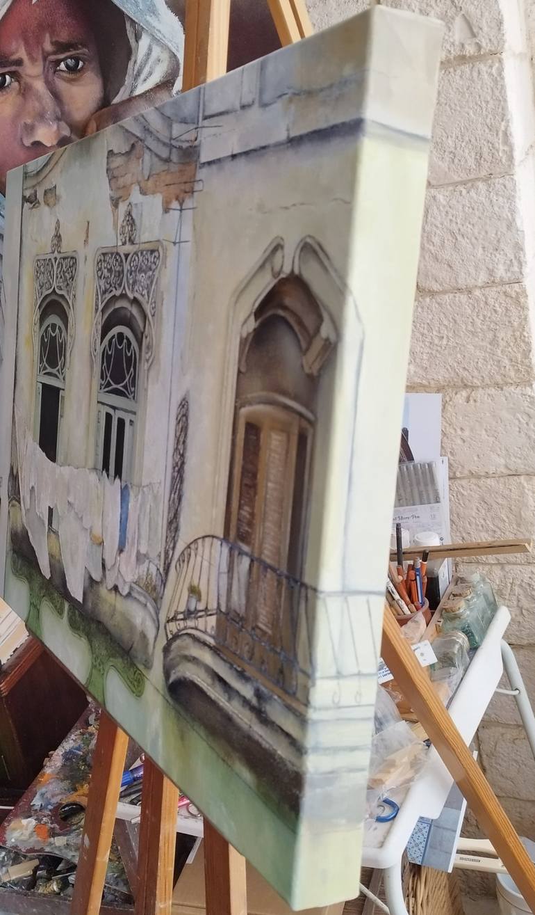 Original Impressionism Architecture Painting by Tomas Castano