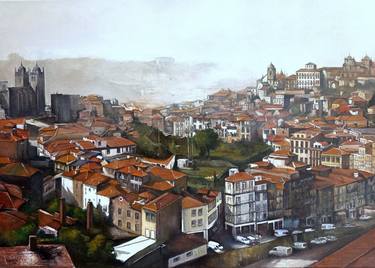 Original Photorealism Architecture Painting by Tomas Castano