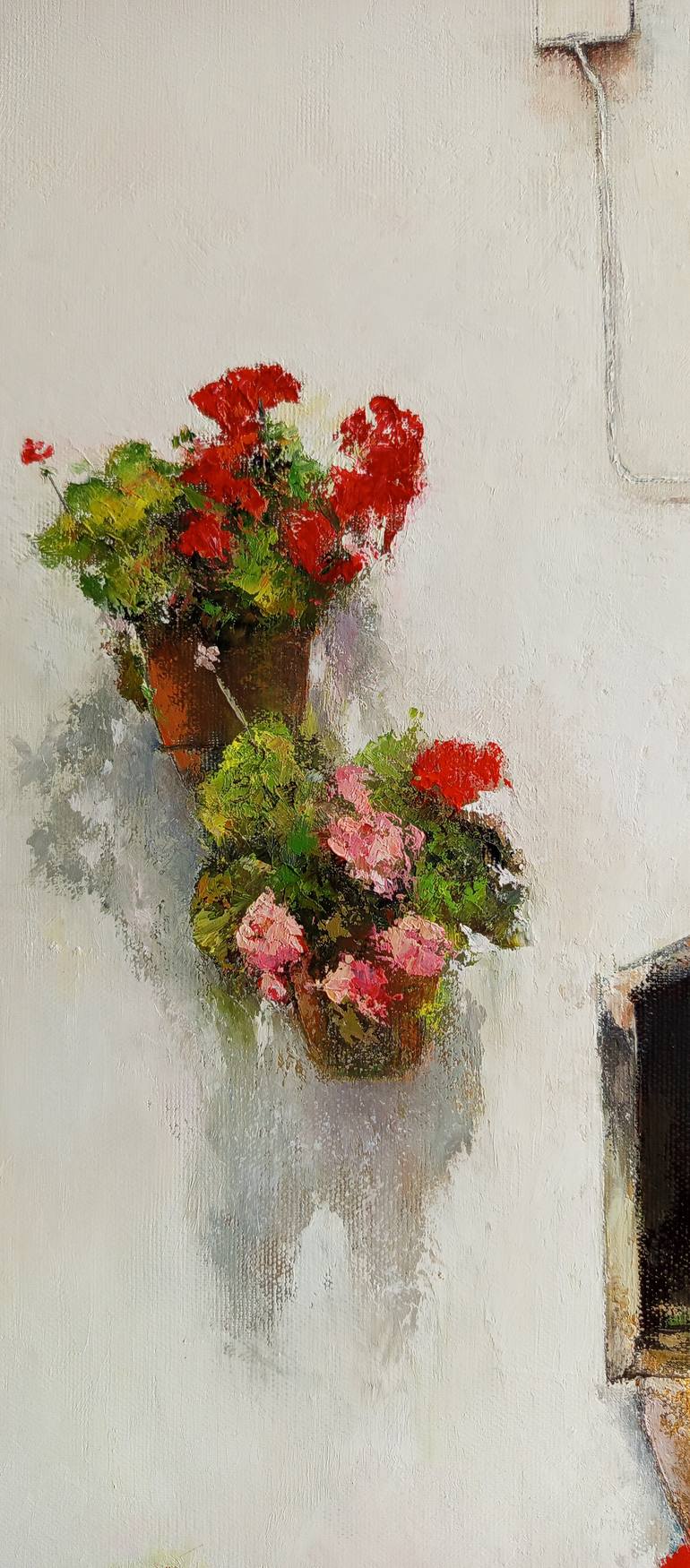 Original Impressionism Floral Painting by Tomas Castano