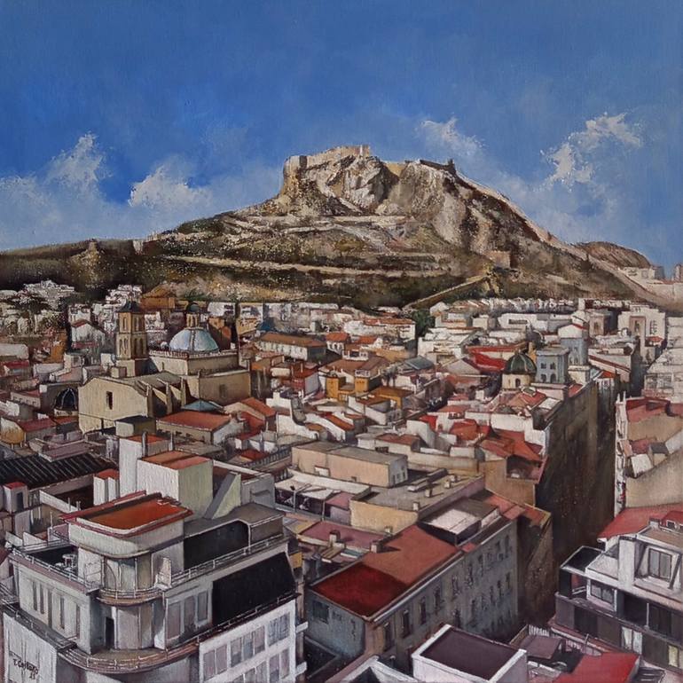 Original Realism Cities Painting by Tomas Castano