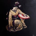 Geisha con abanico by Tomas Castano