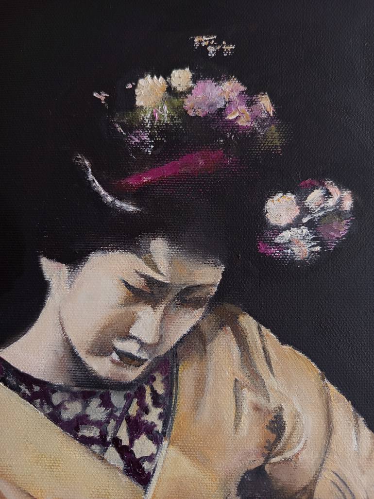Original Photorealism Women Painting by Tomas Castano