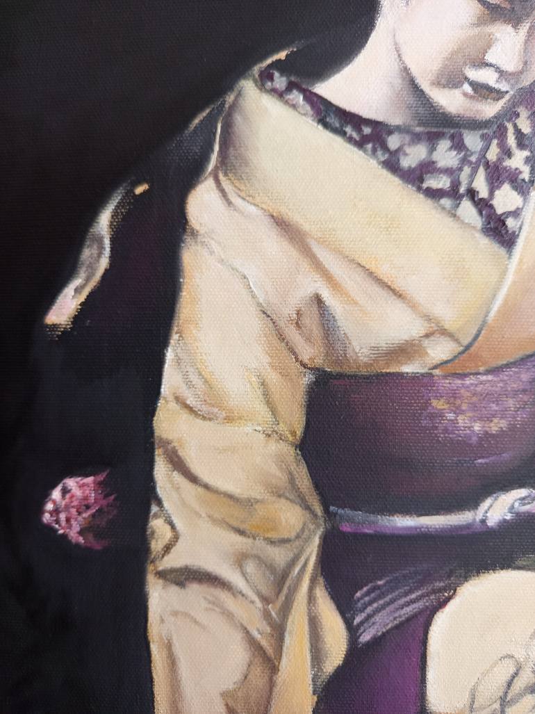 Original Photorealism Women Painting by Tomas Castano
