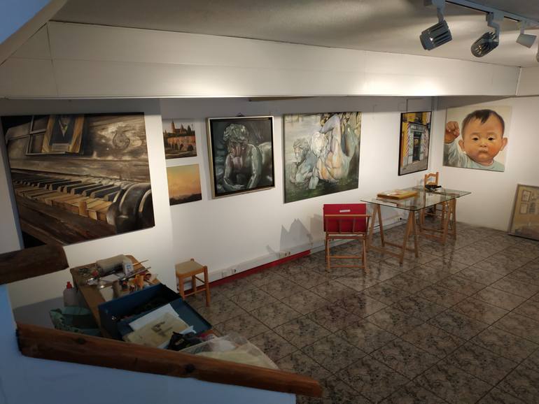 Original Figurative Architecture Painting by Tomas Castano