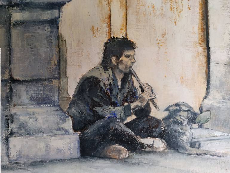 Original Figurative Dogs Painting by Tomas Castano