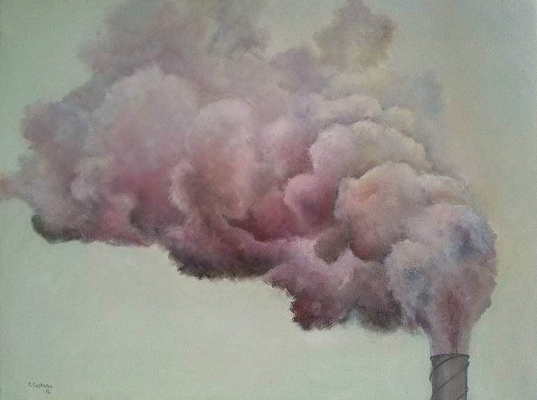 Industrial smoke Painting by Tomas Castano Saatchi Art