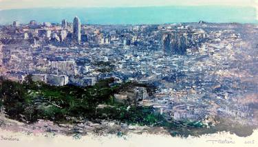 Panoramic of Barcelona from Tibidabo thumb