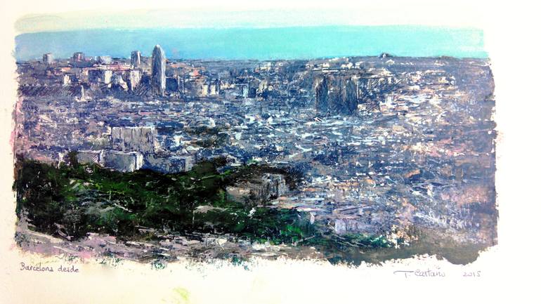 Original Impressionism Cities Painting by Tomas Castano