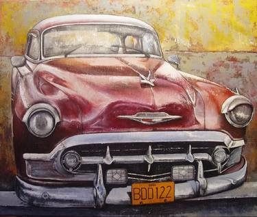 Original Realism Automobile Paintings by Tomas Castano