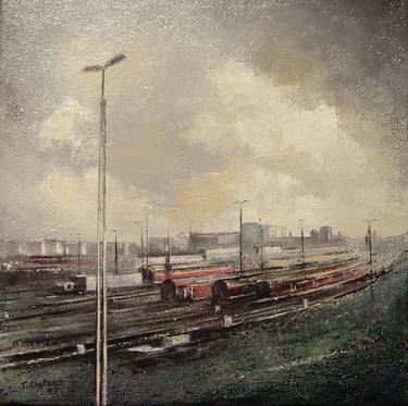 Print of Realism Train Paintings by Tomas Castano