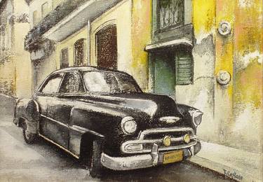 Print of Automobile Paintings by Tomas Castano
