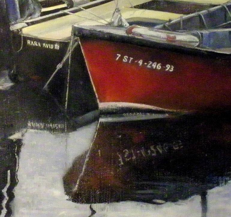 Original Realism Boat Painting by Tomas Castano
