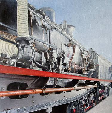 Original Train Paintings by Tomas Castano