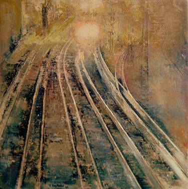 Print of Realism Train Paintings by Tomas Castano