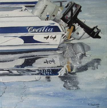 Original Realism Boat Paintings by Tomas Castano