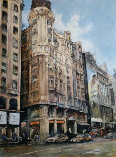 Original Impressionism Architecture Paintings by Tomas Castano