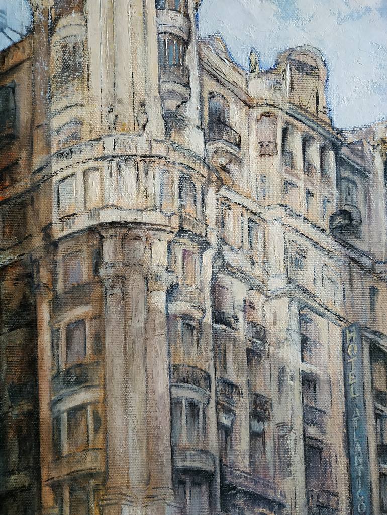 Original Impressionism Architecture Painting by Tomas Castano