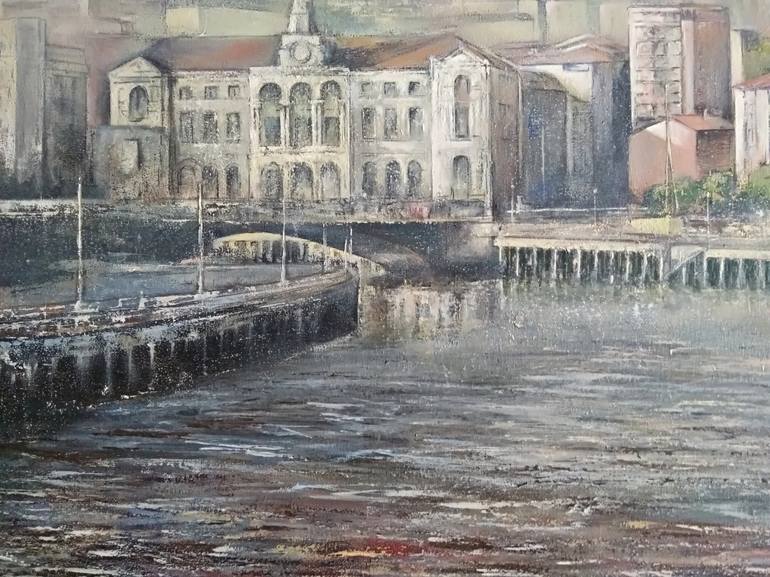 Original Impressionism Cities Painting by Tomas Castano