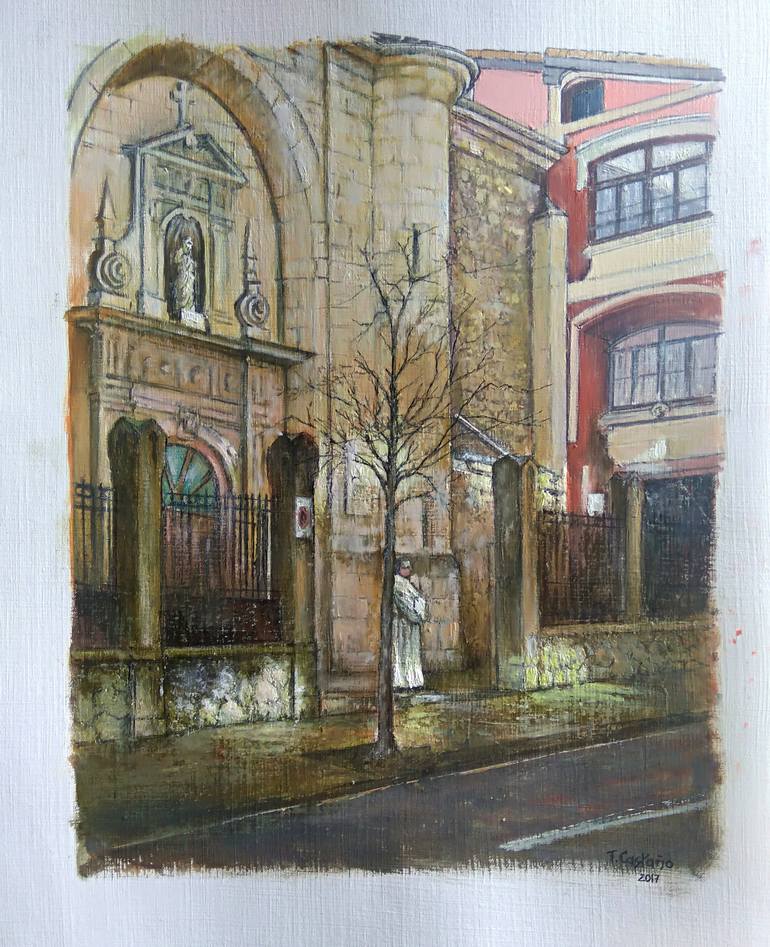Original Impressionism Religion Painting by Tomas Castano