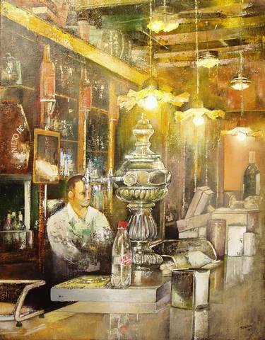 Print of Fine Art Interiors Paintings by Tomas Castano