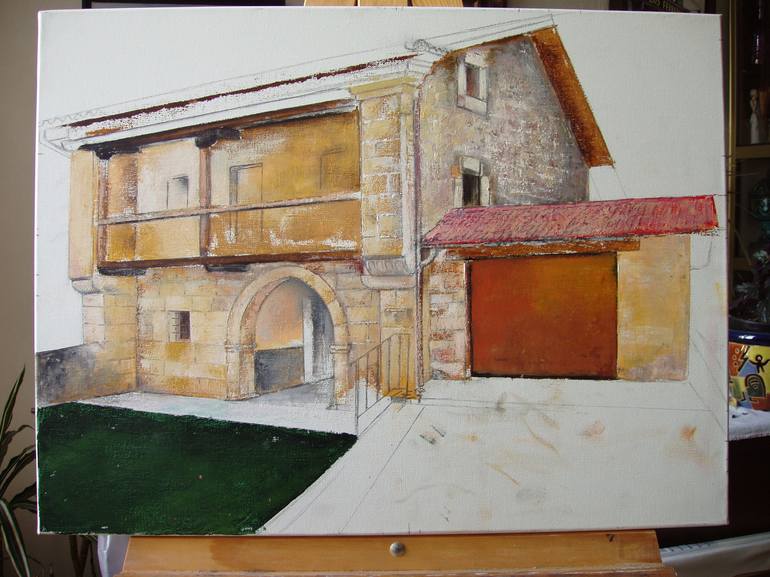 Original Architecture Painting by Tomas Castano