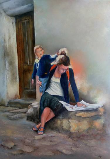 Print of Figurative Family Paintings by Tomas Castano