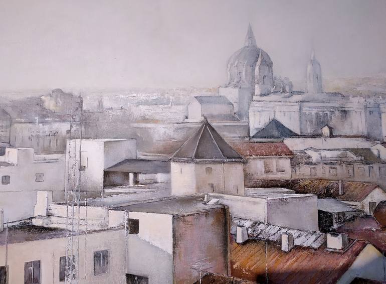 Original Figurative Cities Painting by Tomas Castano