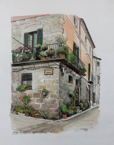 Original Figurative Architecture Paintings by Tomas Castano