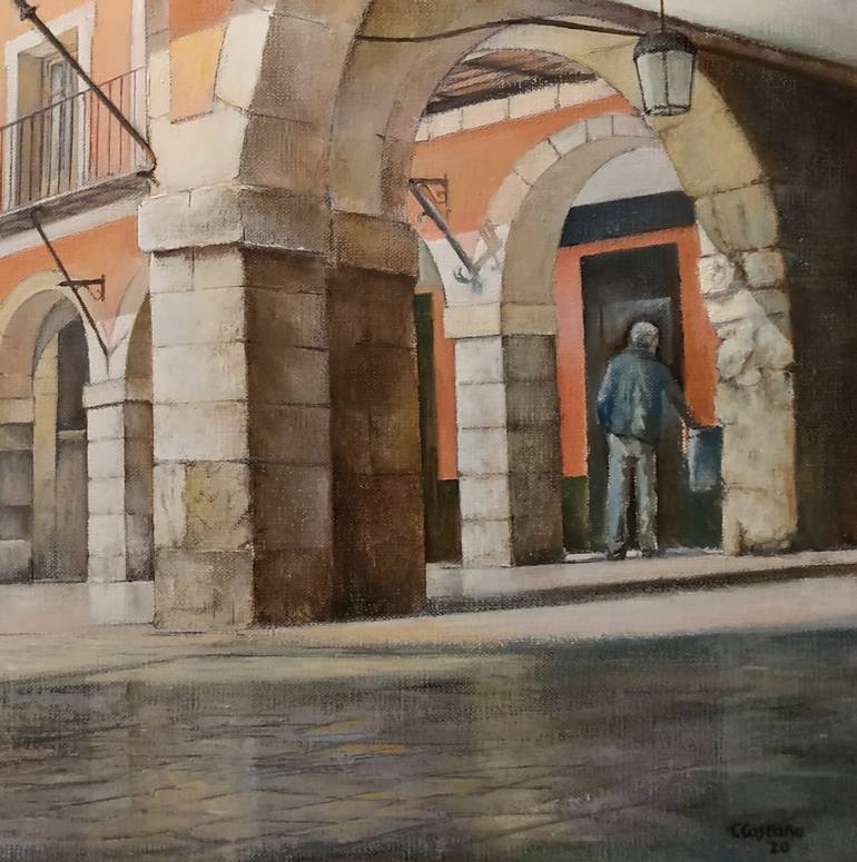 Original Figurative Architecture Painting by Tomas Castano