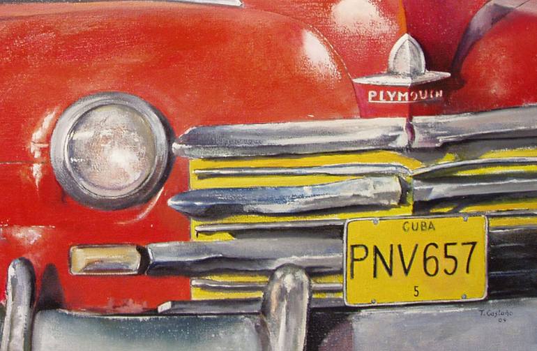 Original Figurative Car Painting by Tomas Castano