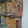 13th century house in Aveyron-France- Oil on paper Canson 50x40 cms 2021
