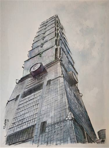 Original Figurative Architecture Paintings by Tomas Castano