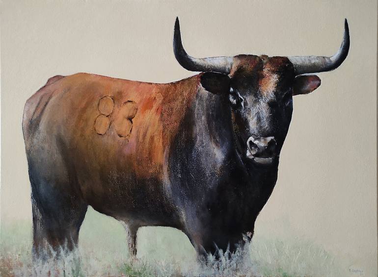 Cattle Painting bull Cow  Bull Symbol 2021 Black Angus Cattle Spanish Bull black angus bull bull art bull wall art bull fighter year bull
