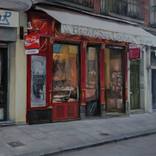 Collection Facades in red of the old Madrid